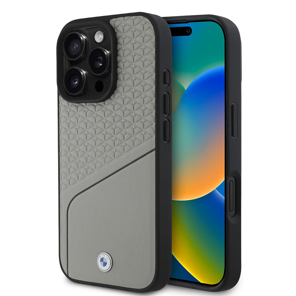 BMW iPhone 16 Pro Max Orjinal Lisanslı Magsafe Şarj Özellikli Metal Logolu Dokulu ve Çizgili Deri Telefon Kılıfı-1 BMW iPhone 16 Pro Max Orjinal Lisanslı Magsafe Şarj Özellikli Metal Logolu Dokulu ve Çizgili Deri Telefon Kılıfı-1